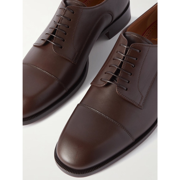 Christian Louboutin Cortomale Flat Brown Leather Dress Oxford Derby Loafer 43 10 main image 14